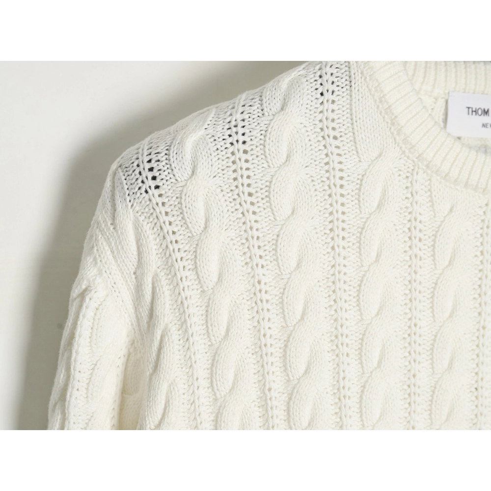 Thom Browne FourPanel Cable Crewneck Sweater,Cheap Replica Reps Thom Browne