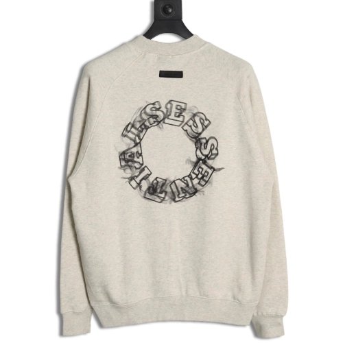 Fear of God Smoke Lettering Crew Neck Sweatshirt,Cheap Replica Reps Fear of God
