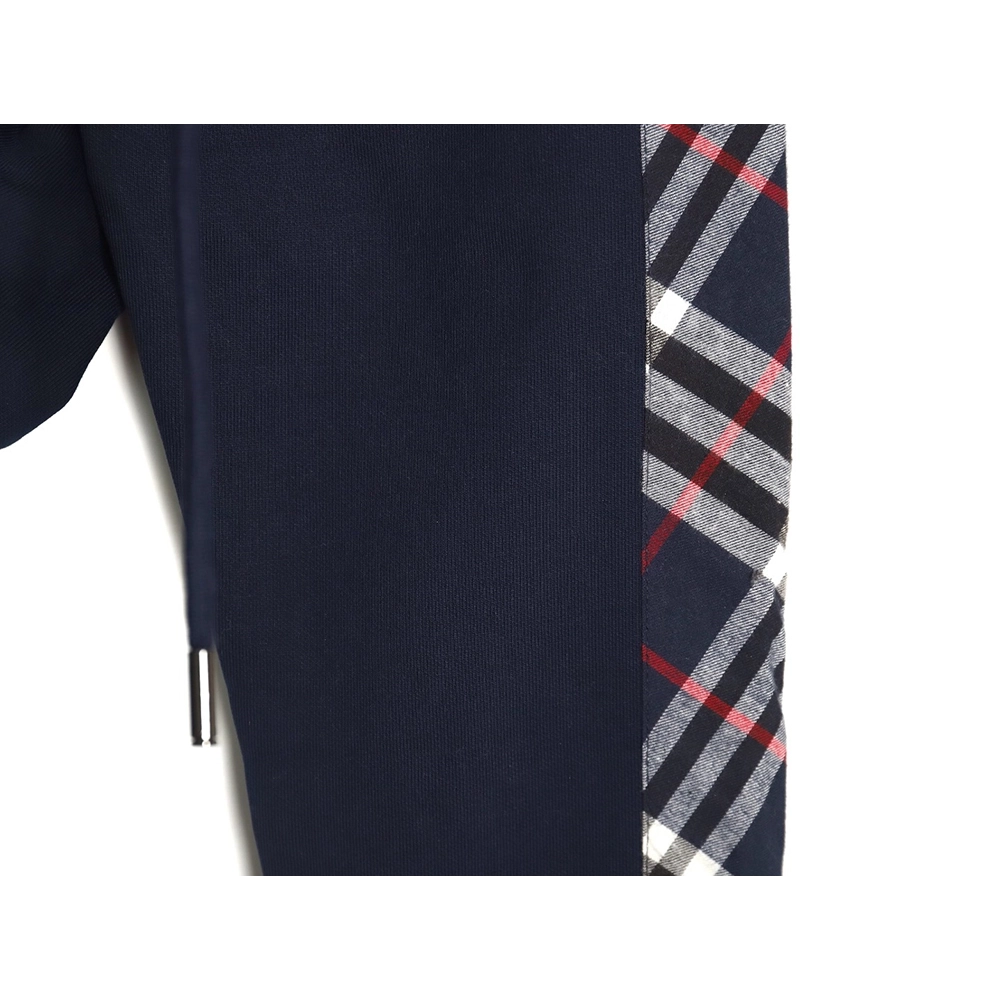 Burberry embroidered TB check patchwork zipup sweatshirt TSK1,Cheap Replica Reps Burberry