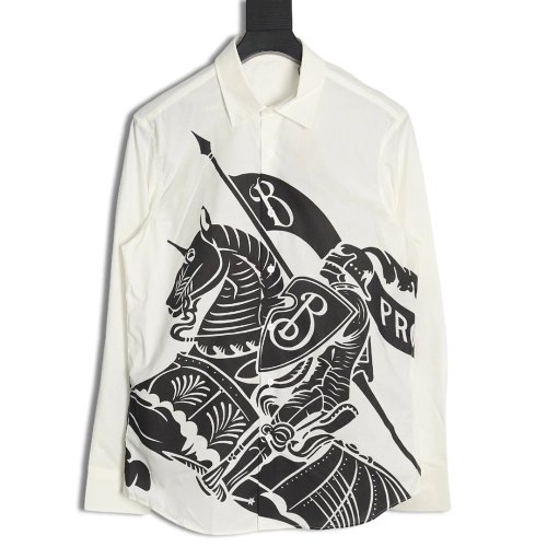 Burberry War Horse long sleeve printed shirt TSK1 SXL,Cheap Replica Reps Burberry