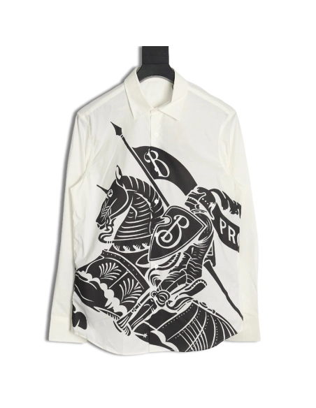 Burberry War Horse long sleeve printed shirt TSK1 SXL,Cheap Replica Reps Burberry