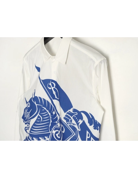 Burberry War Horse long sleeve printed shirt SXL,Cheap Replica Reps Burberry