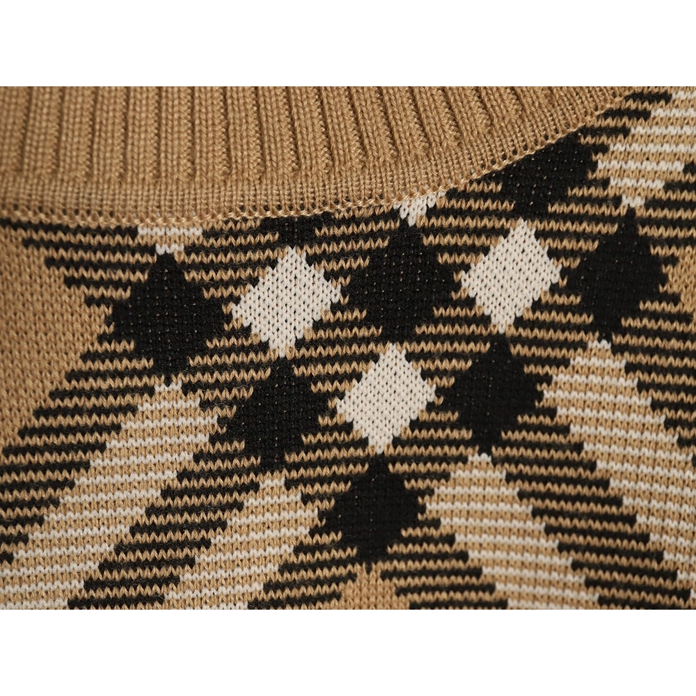 Burberry Twill crewneck knitted sweater,Cheap Replica Reps Burberry