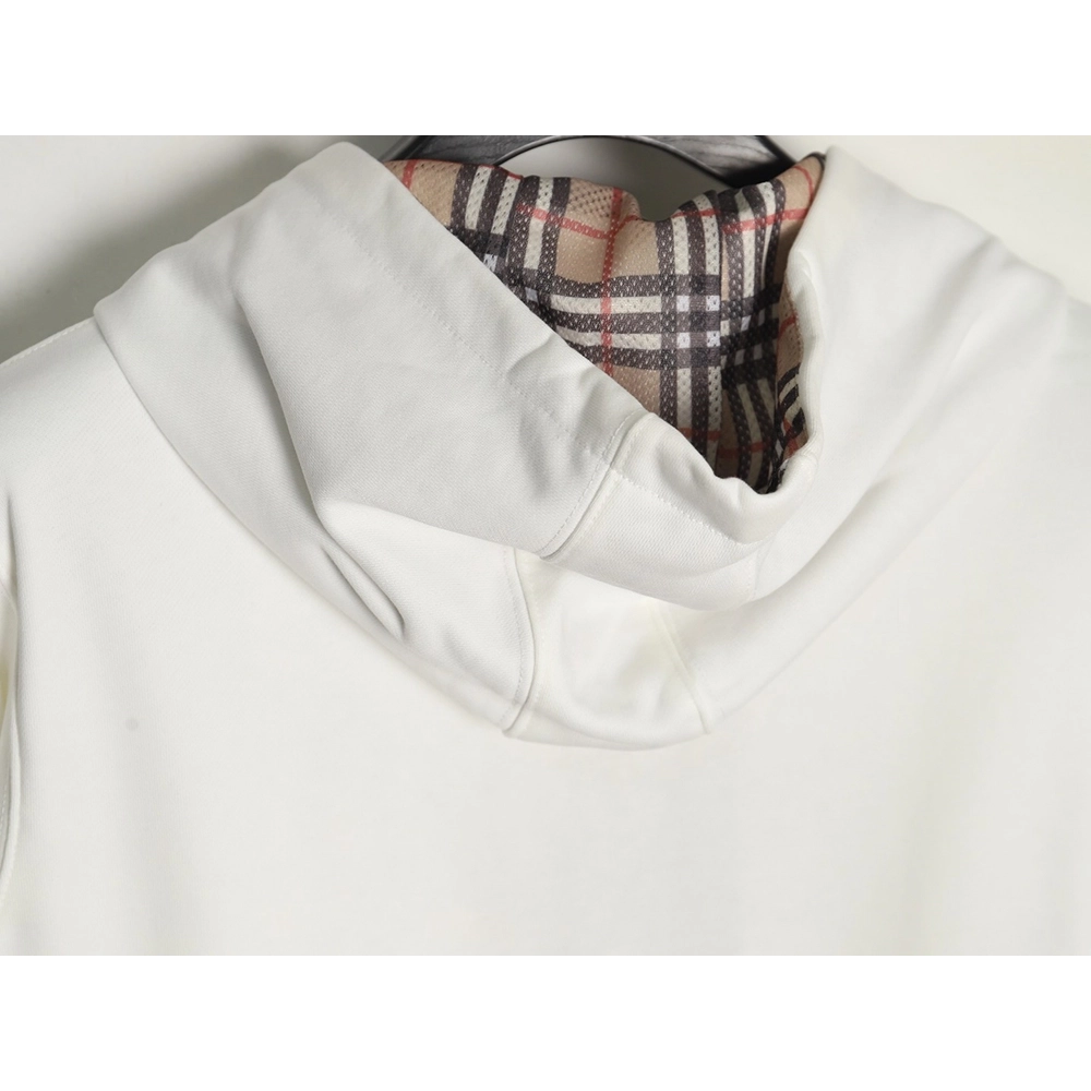 Burberry Classic Embroidered Logo Check Lined Hoodie,Cheap Replica Reps Burberry