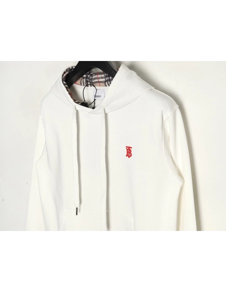Burberry Classic Embroidered Logo Check Lined Hoodie,Cheap Replica Reps Burberry