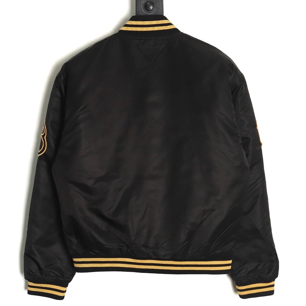 Prada baseball jacket with P patch on chest TSK1,Cheap Replica Reps Prada