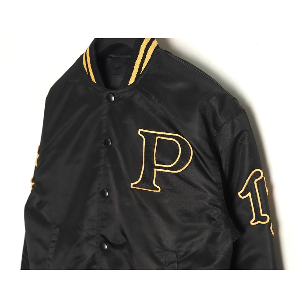 Prada baseball jacket with P patch on chest TSK1,Cheap Replica Reps Prada