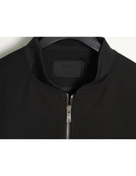 Prada back rhinestone logo zipup jacket,Cheap Replica Reps Prada