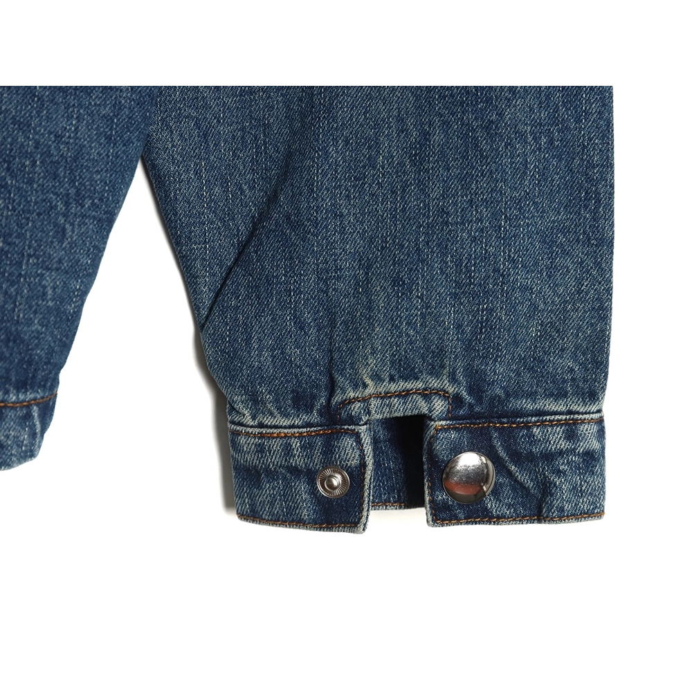 Prada pocket triangle logo denim shirt jacket,Cheap Replica Reps Prada