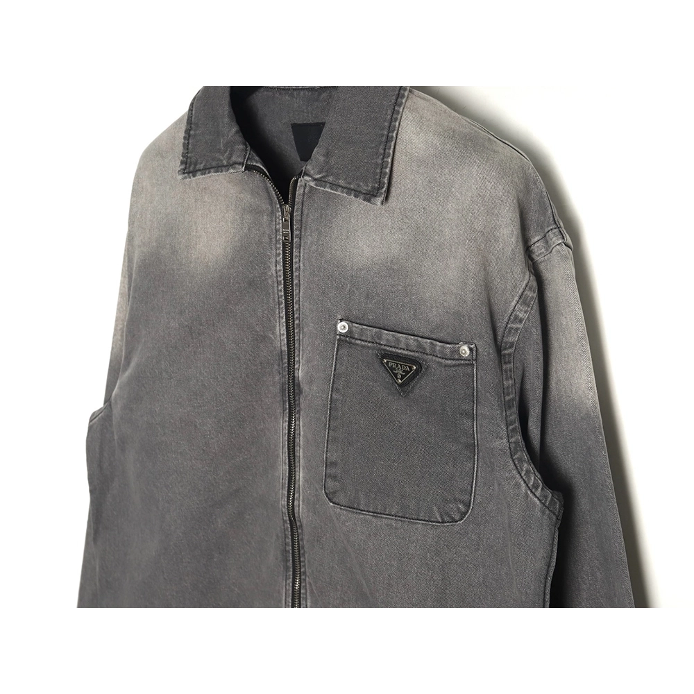 Prada Denim ZipUp Jacket,Cheap Replica Reps Prada