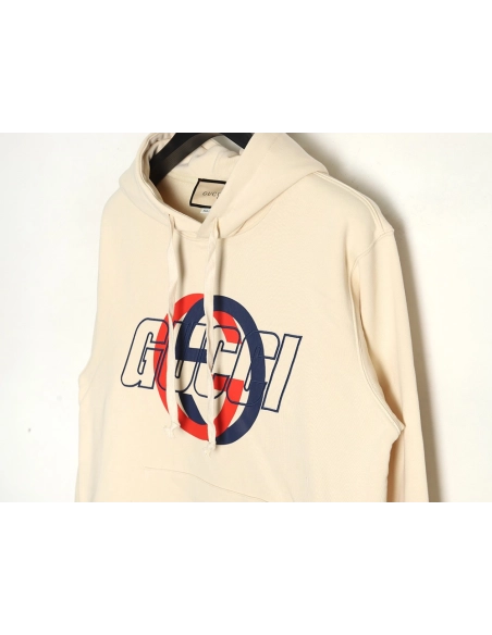 Gucci Circular Double G Print Embroidered Hoodie,Cheap Replica Reps Gucci
