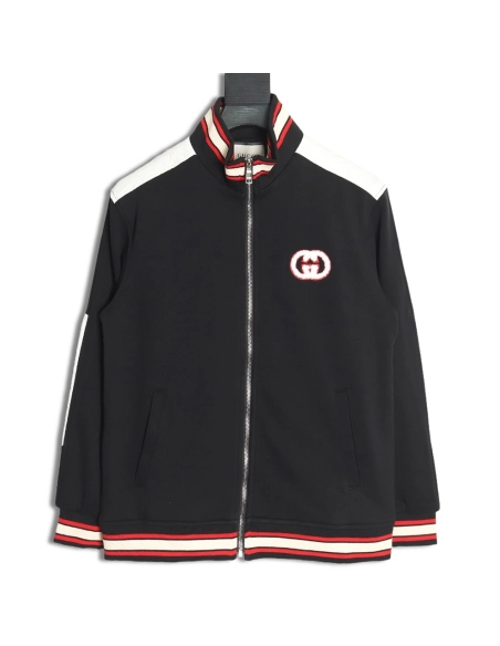 Gucci towel embroidered double G patchwork jacket TSK2,Cheap Replica Reps Gucci