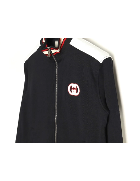 Gucci towel embroidered double G patchwork jacket TSK2,Cheap Replica Reps Gucci