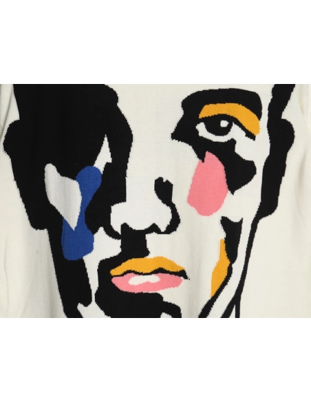 Louis Vuitton portrait jacquard knit sweater,Cheap Replica Reps Louis Vuitton