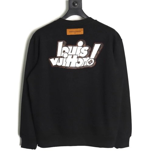 Louis Vuitton lettering embroidered sweatshirt TSK1,Cheap Replica Reps Louis Vuitton