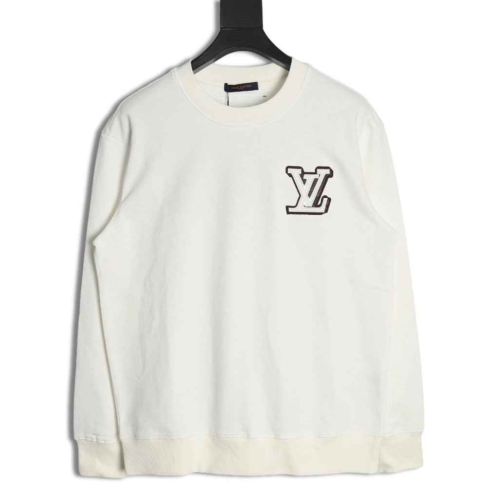 Louis Vuitton lettering embroidered sweatshirt,Cheap Replica Reps Louis Vuitton
