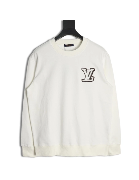 Louis Vuitton lettering embroidered sweatshirt,Cheap Replica Reps Louis Vuitton