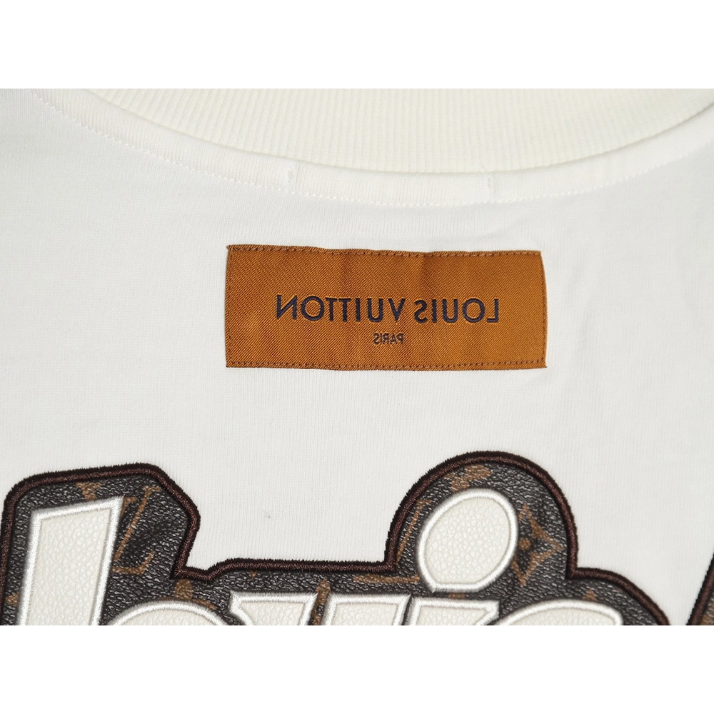 Louis Vuitton lettering embroidered sweatshirt,Cheap Replica Reps Louis Vuitton