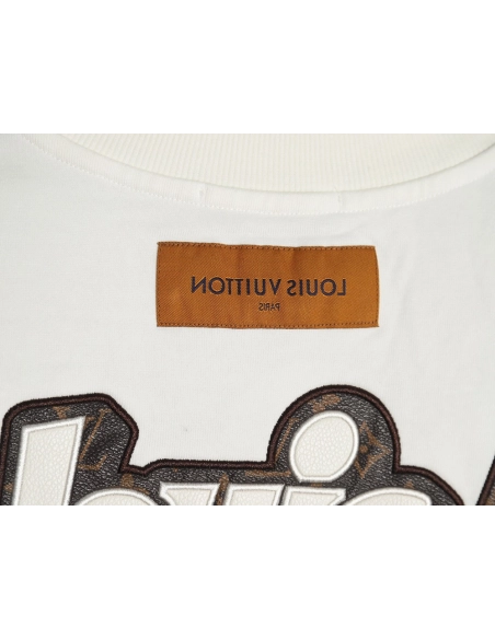 Louis Vuitton lettering embroidered sweatshirt,Cheap Replica Reps Louis Vuitton