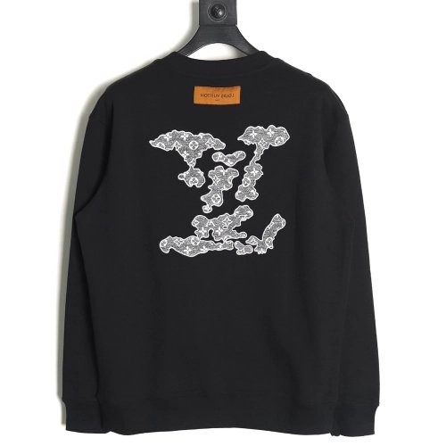 Louis Vuitton Cloud Lettering Embroidered Sweatshirt TSK1,Cheap Replica Reps Louis Vuitton