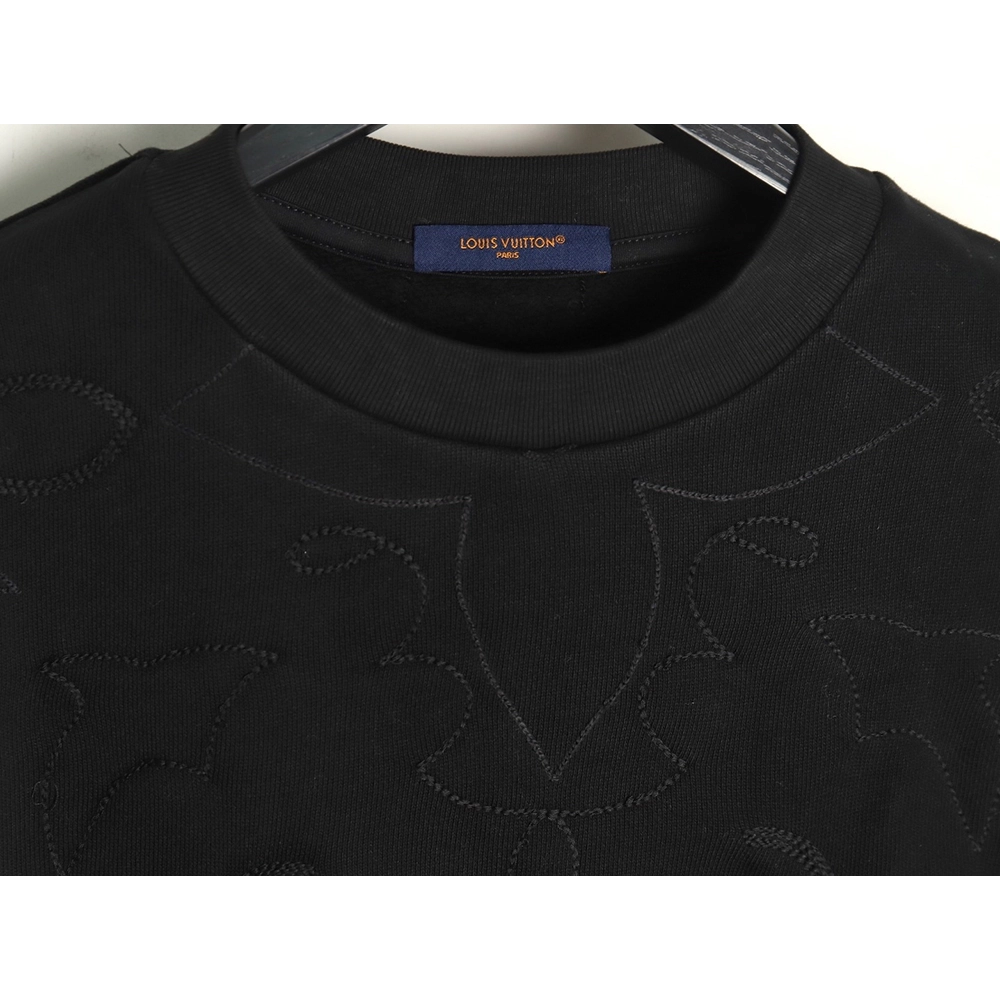 Louis Vuitton Intarsia Embroidery Crew Neck Sweatshirt,Cheap Replica Reps Louis Vuitton