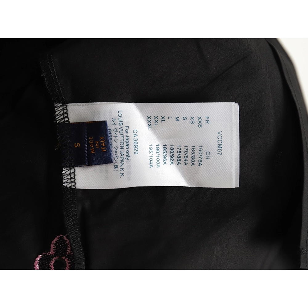 Louis Vuitton Colorful Monogram Embroidered Denim Pocket Shirt TSK1,Cheap Replica Reps Louis Vuitton