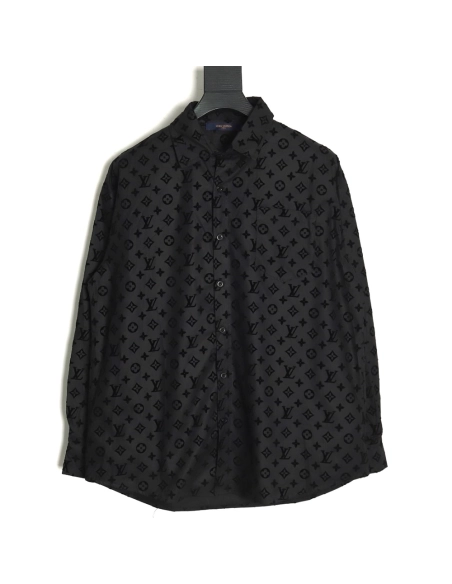 Louis Vuitton flocked monogram shirt,Cheap Replica Reps Louis Vuitton