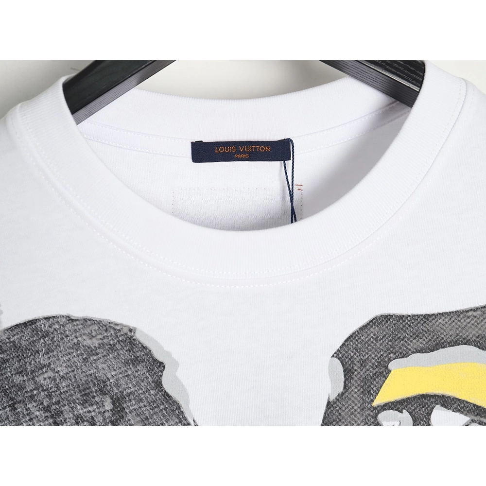 Louis Vuitton face sketch print short sleeves,Cheap Replica Reps Louis Vuitton