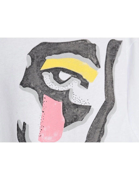 Louis Vuitton face sketch print short sleeves,Cheap Replica Reps Louis Vuitton