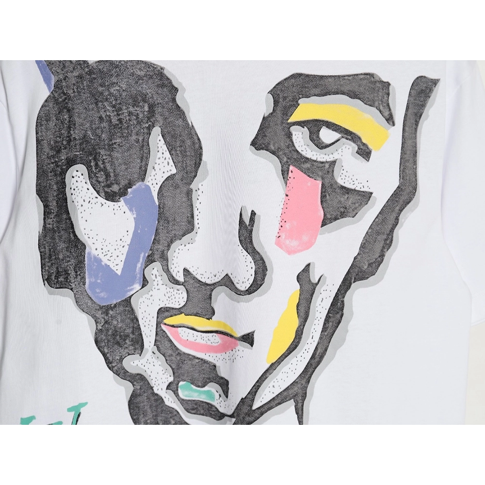 Louis Vuitton face sketch print short sleeves,Cheap Replica Reps Louis Vuitton