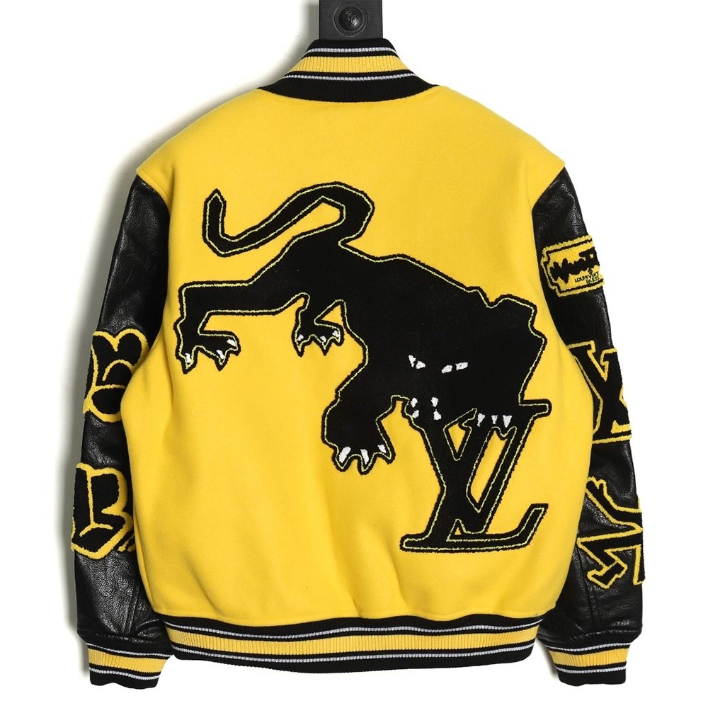 Louis vuitton baseball jacket with lettering logo TSK3,Cheap Replica Reps Louis Vuitton
