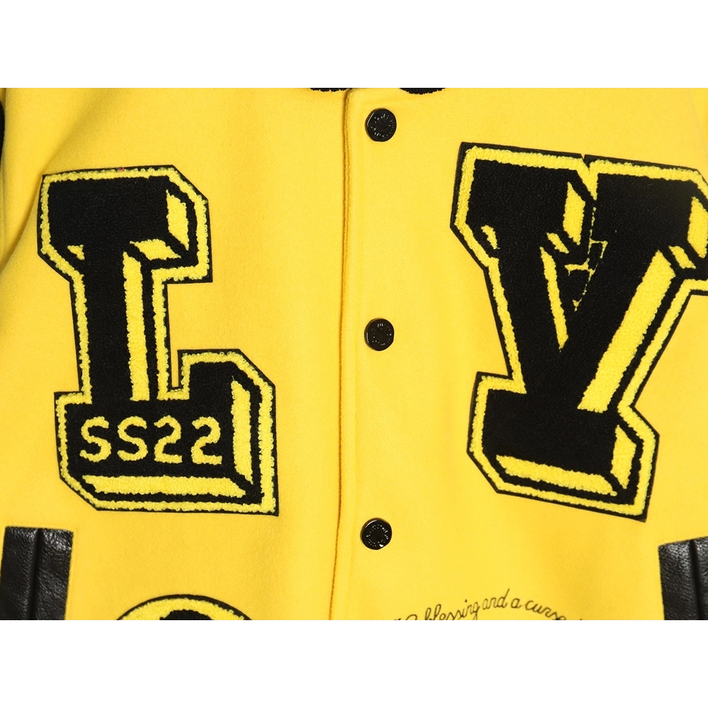 Louis vuitton baseball jacket with lettering logo TSK3,Cheap Replica Reps Louis Vuitton