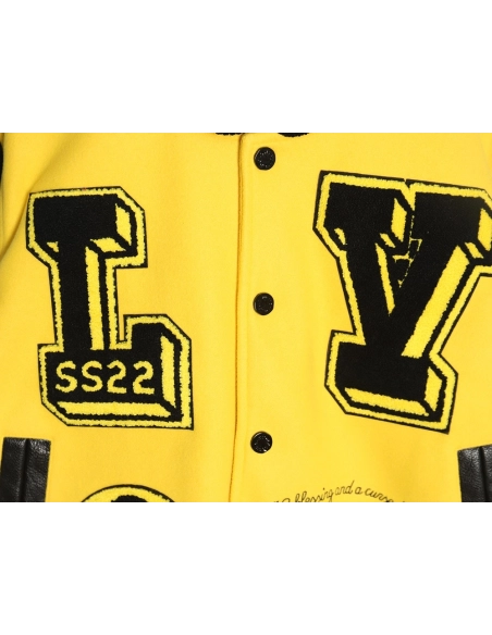 Louis vuitton baseball jacket with lettering logo TSK3,Cheap Replica Reps Louis Vuitton