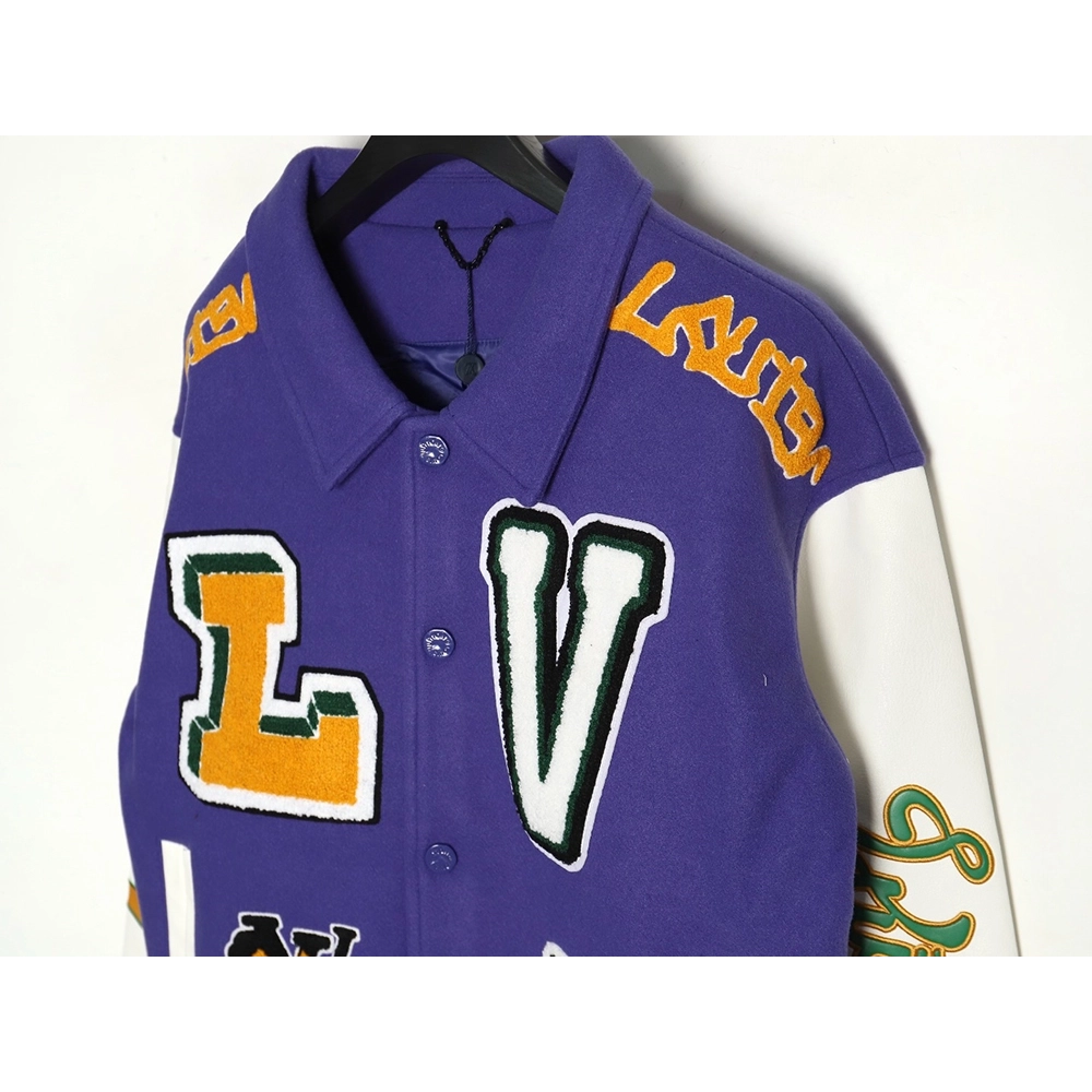 Louis vuitton baseball jacket with lettering logo TSK2,Cheap Replica Reps Louis Vuitton