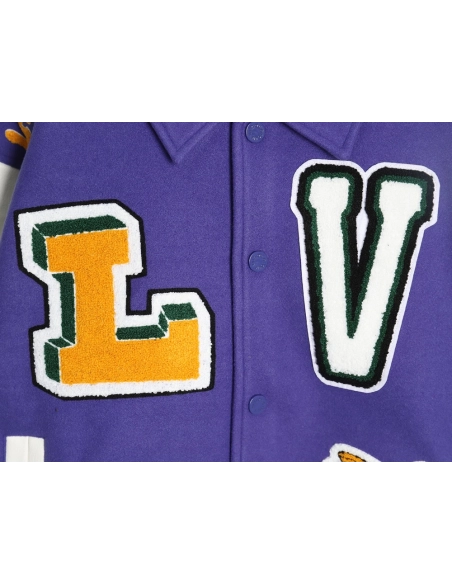 Louis vuitton baseball jacket with lettering logo TSK2,Cheap Replica Reps Louis Vuitton