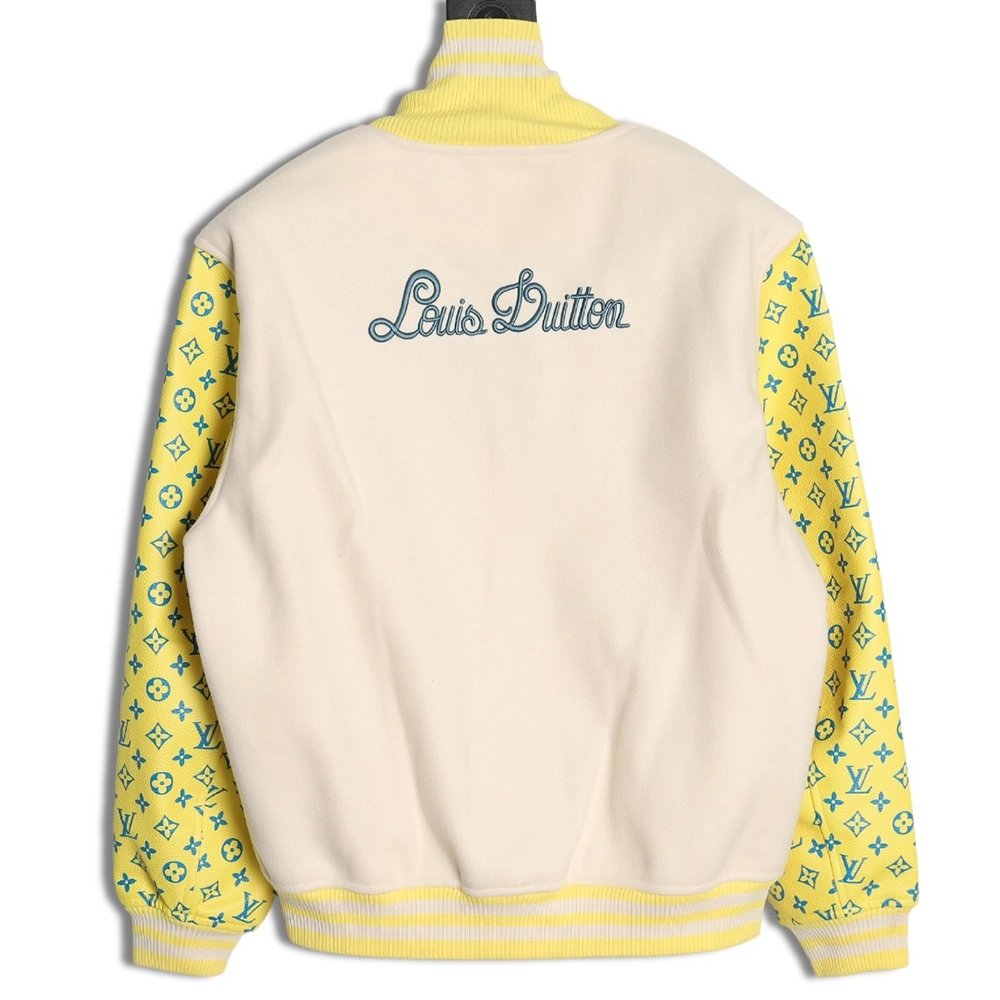 Louis vuitton baseball jacket with lettering logo TSK1,Cheap Replica Reps Louis Vuitton