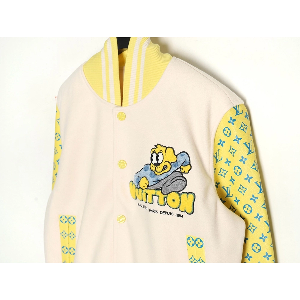 Louis vuitton baseball jacket with lettering logo TSK1,Cheap Replica Reps Louis Vuitton
