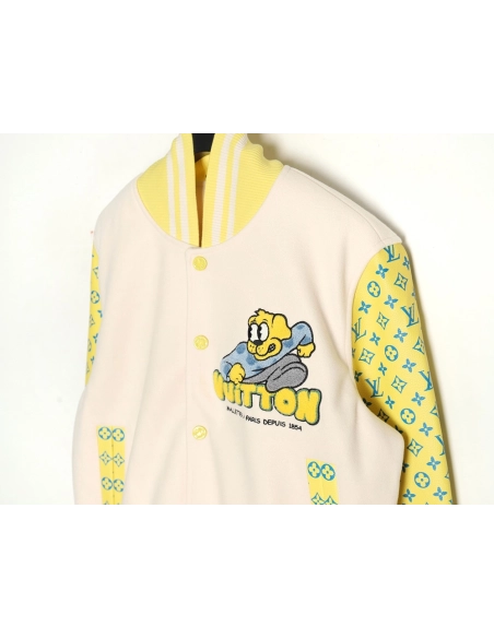 Louis vuitton baseball jacket with lettering logo TSK1,Cheap Replica Reps Louis Vuitton