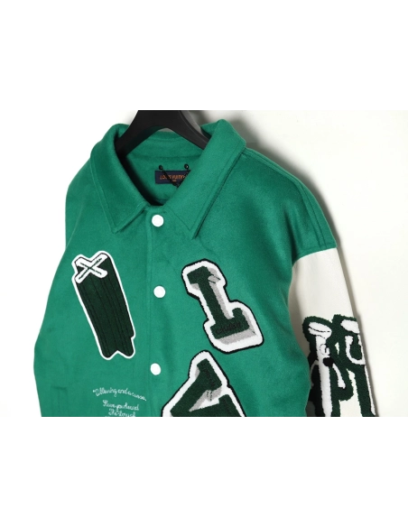 Louis vuitton The Wizard of Oz wool and leather baseball jacket,Cheap Replica Reps Louis Vuitton