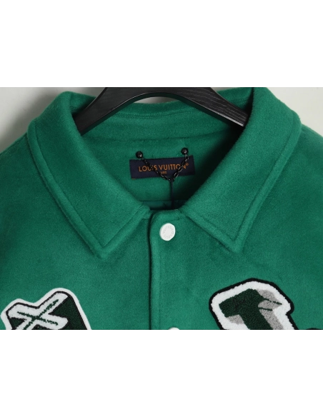 Louis vuitton The Wizard of Oz wool and leather baseball jacket,Cheap Replica Reps Louis Vuitton