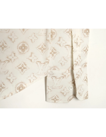 Louis Vuitton Gold Print Shirt SXL,Cheap Replica Reps Louis Vuitton