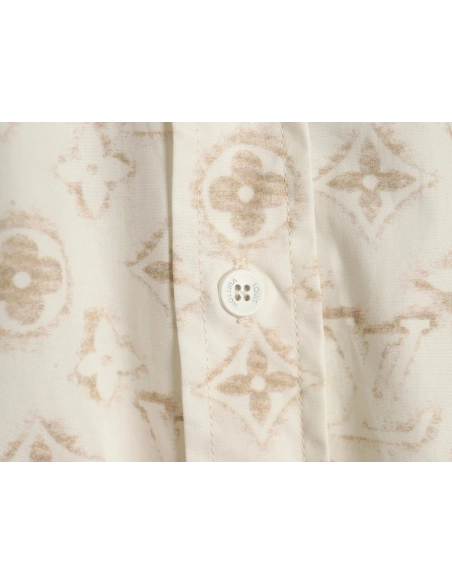 Louis Vuitton Gold Print Shirt SXL,Cheap Replica Reps Louis Vuitton