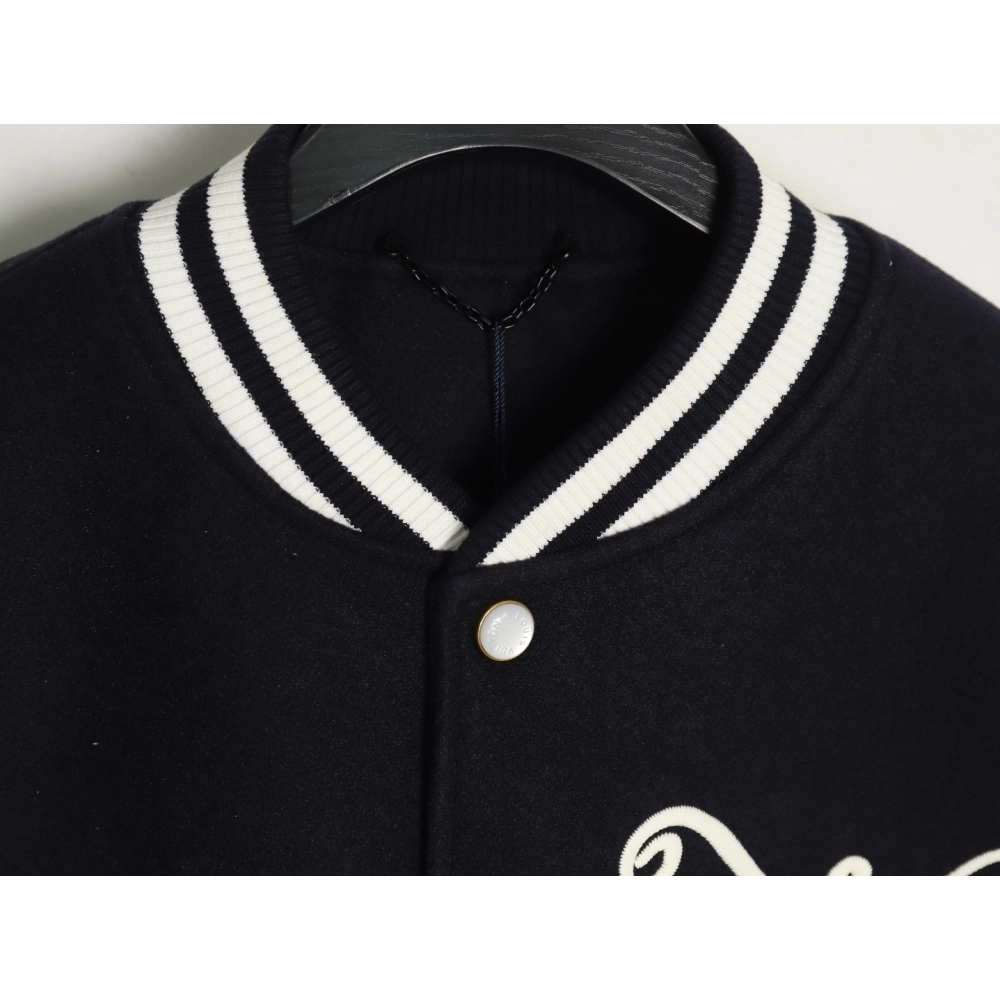 Louis Vuitton conch embroidered logo baseball jacket SXL,Cheap Replica Reps Louis Vuitton
