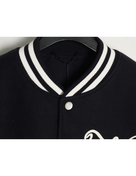 Louis Vuitton conch embroidered logo baseball jacket SXL,Cheap Replica Reps Louis Vuitton