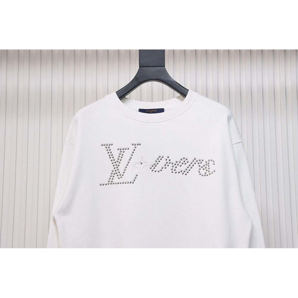Louis Vuitton longsleeved sweatshirt with metal studs TSK1,Cheap Replica Reps Louis Vuitton