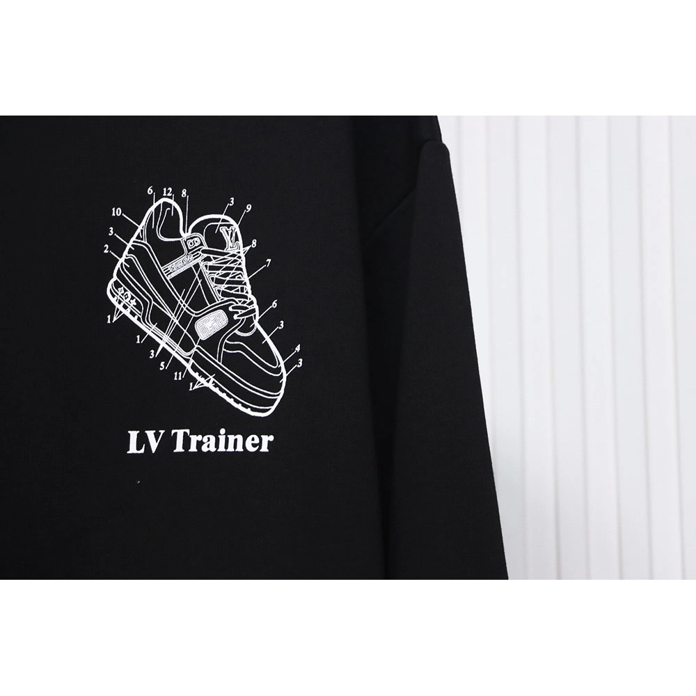 Louis Vuitton lettering shoe print crewneck sweatshirt,Cheap Replica Reps Louis Vuitton