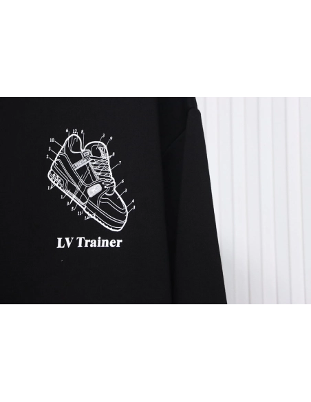 Louis Vuitton lettering shoe print crewneck sweatshirt,Cheap Replica Reps Louis Vuitton