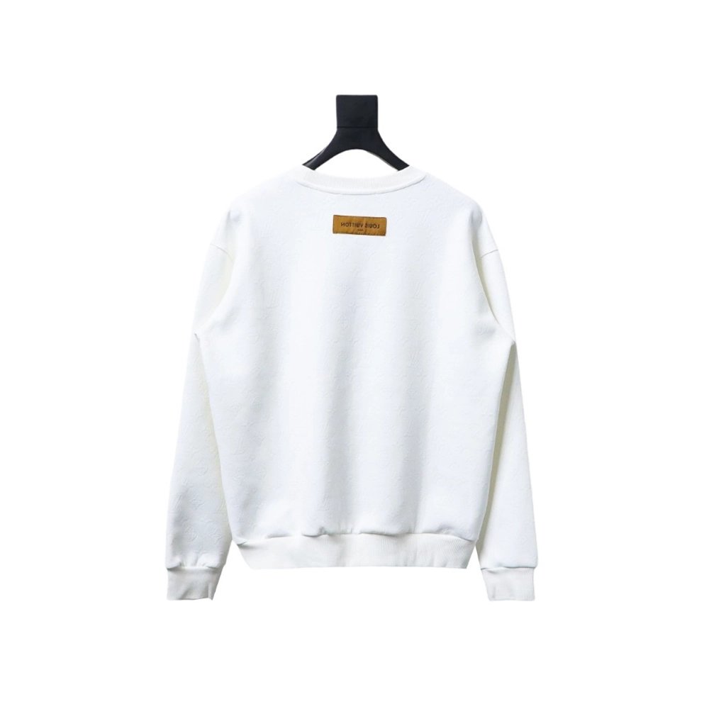 Louis Vuitton Checkerboard Crew Neck Sweatshirt TSK1,Cheap Replica Reps Louis Vuitton