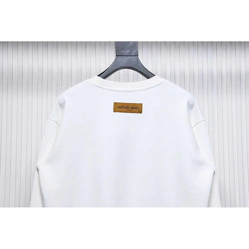 Louis Vuitton Checkerboard Crew Neck Sweatshirt TSK1,Cheap Replica Reps Louis Vuitton
