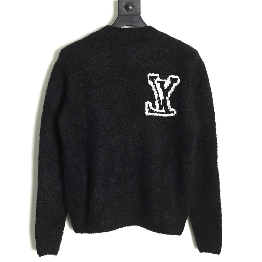 Louis Vuitton Logo Knit Crewneck Sweater TSK1,Cheap Replica Reps Louis Vuitton